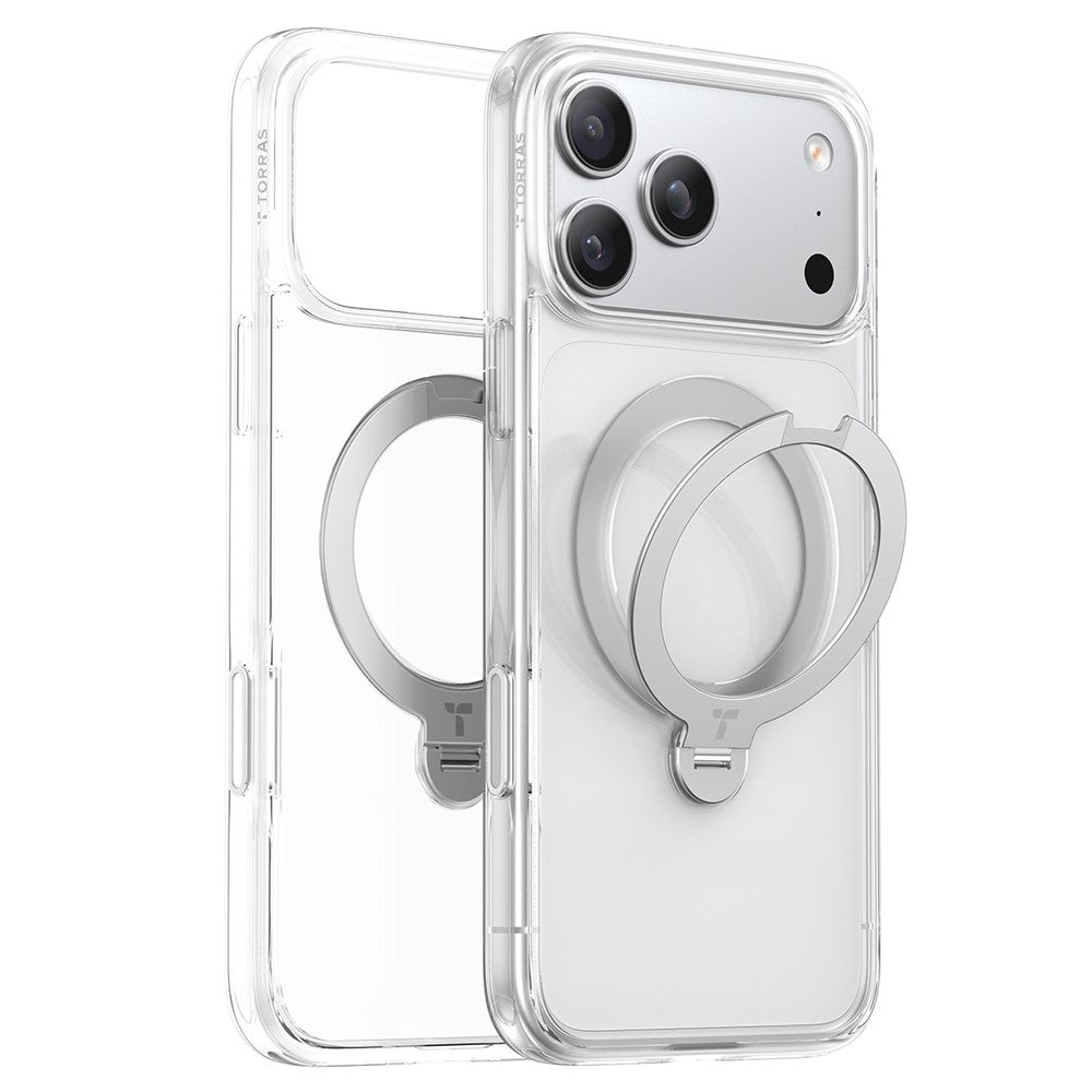 TORRAS Ostand Q3 Spin Series Case Compatible with MagSafe PC+TPU Case - For iPhone 17 Pro
