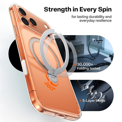 TORRAS Ostand Q3 Spin Series Case Compatible with MagSafe PC+TPU Case - For iPhone 17 Pro