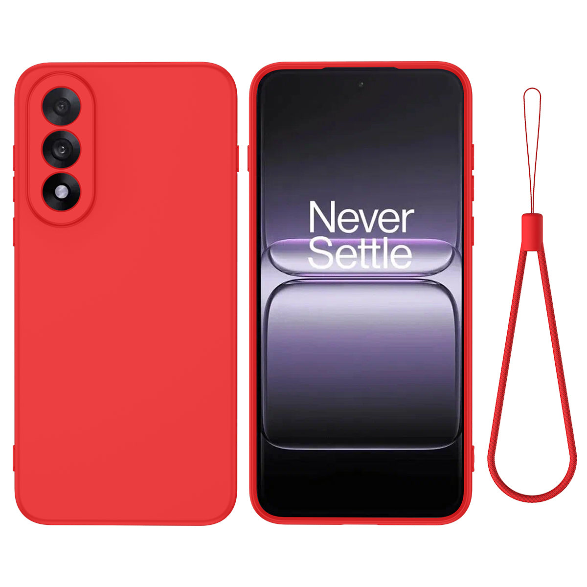 Liquid Silicone Case with Hand Strap - For OnePlus Nord 5