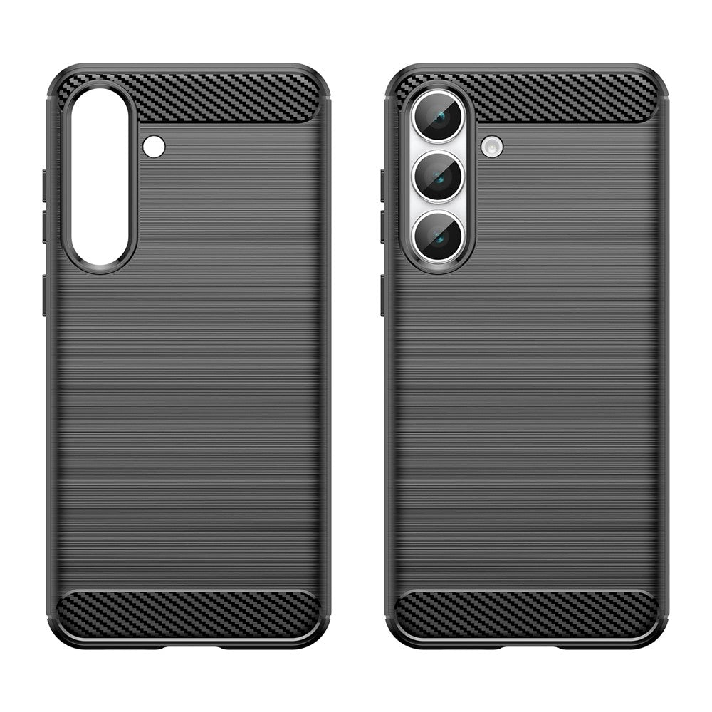 Carbon Fiber Texture Brushed Protective Phone Cover - For Samsung Galaxy S25 FE