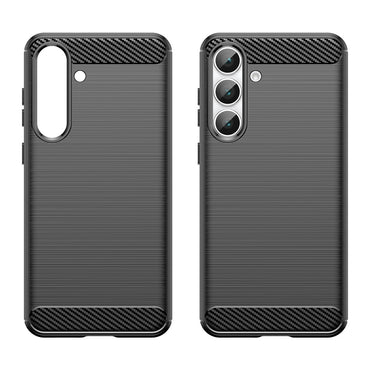 Carbon Fiber Texture Brushed Protective Phone Cover - For Samsung Galaxy S25 FE