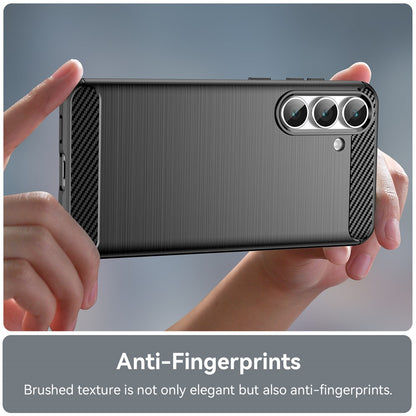 Carbon Fiber Texture Brushed Protective Phone Cover - For Samsung Galaxy S25 FE