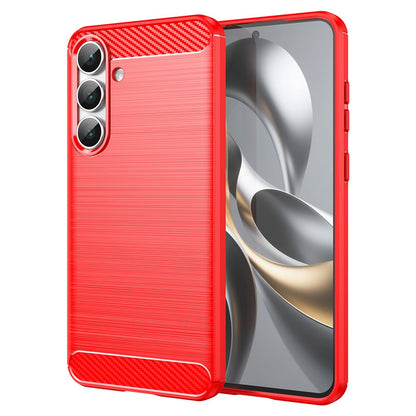 Carbon Fiber Texture Brushed Protective Phone Cover - For Samsung Galaxy S25 FE