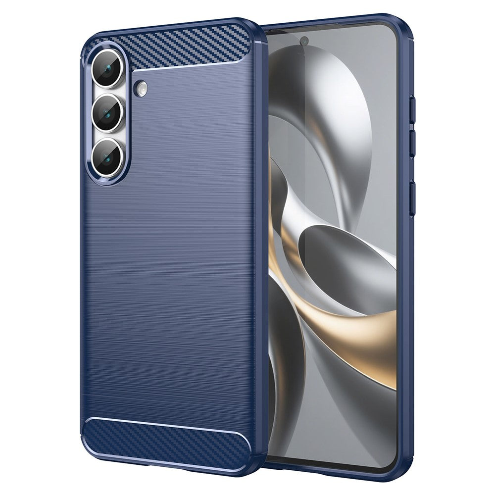 Carbon Fiber Texture Brushed Protective Phone Cover - For Samsung Galaxy S25 FE