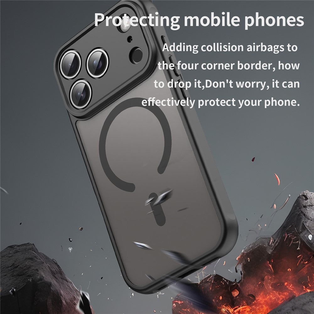 PC + TPU Matte Case Compatible with MagSafe - For iPhone 17 Pro