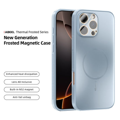 ABEEL Magnetic Case TPU PC Cooling Matte Phone Back Cover with Lens Film - For iPhone 16 Pro