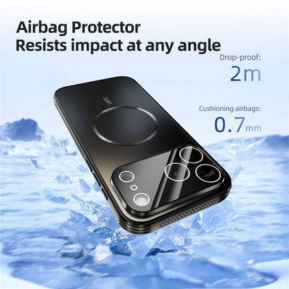 ABEEL Magnetic Case TPU PC Cooling Matte Phone Back Cover with Lens Film - For iPhone 16 Pro