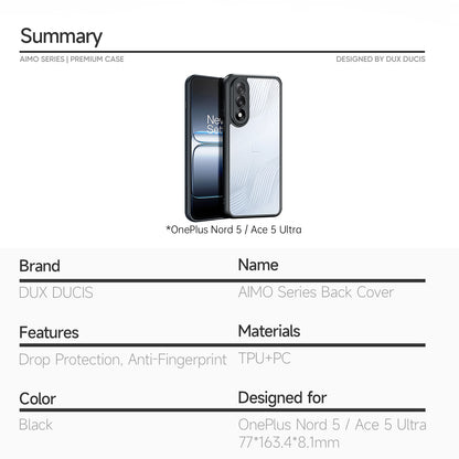 Dux Ducis Aimo Series TPU+PC Cover (REACH Certification) - For OnePlus Nord 5 / Ace 5 Ultra