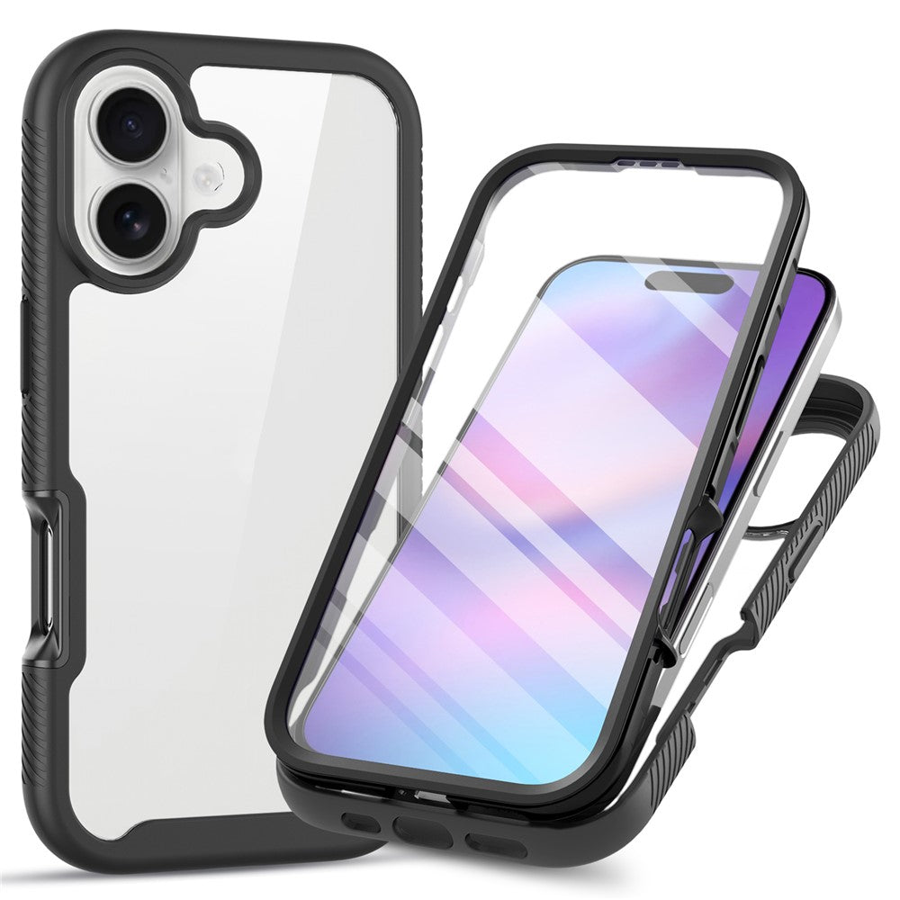 Front & Back PC + TPU Clear Case - For iPhone 17