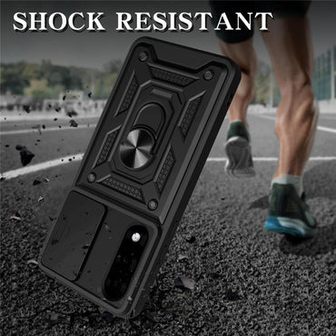 PC + TPU Case with Slide Camera Lid Kickstand Phone Cover - For OnePlus Nord 5