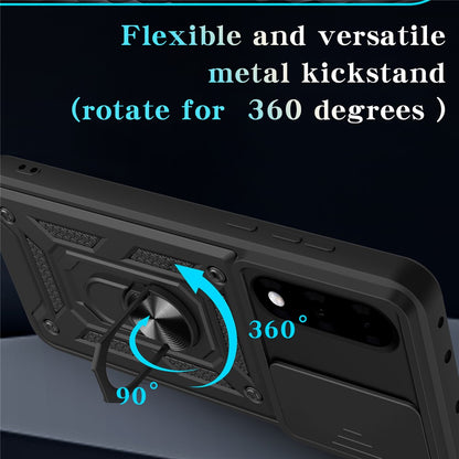 PC + TPU Case with Slide Camera Lid Kickstand Phone Cover - For OnePlus Nord 5