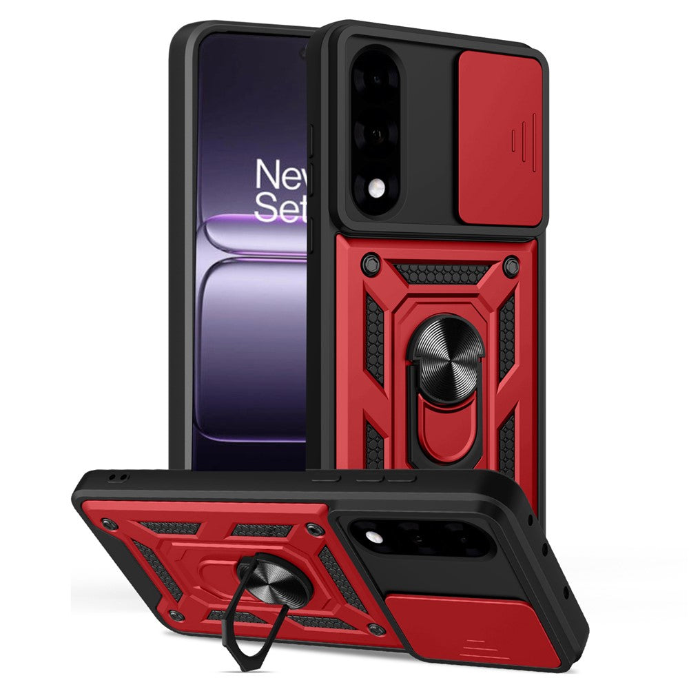PC + TPU Case with Slide Camera Lid Kickstand Phone Cover - For OnePlus Nord 5