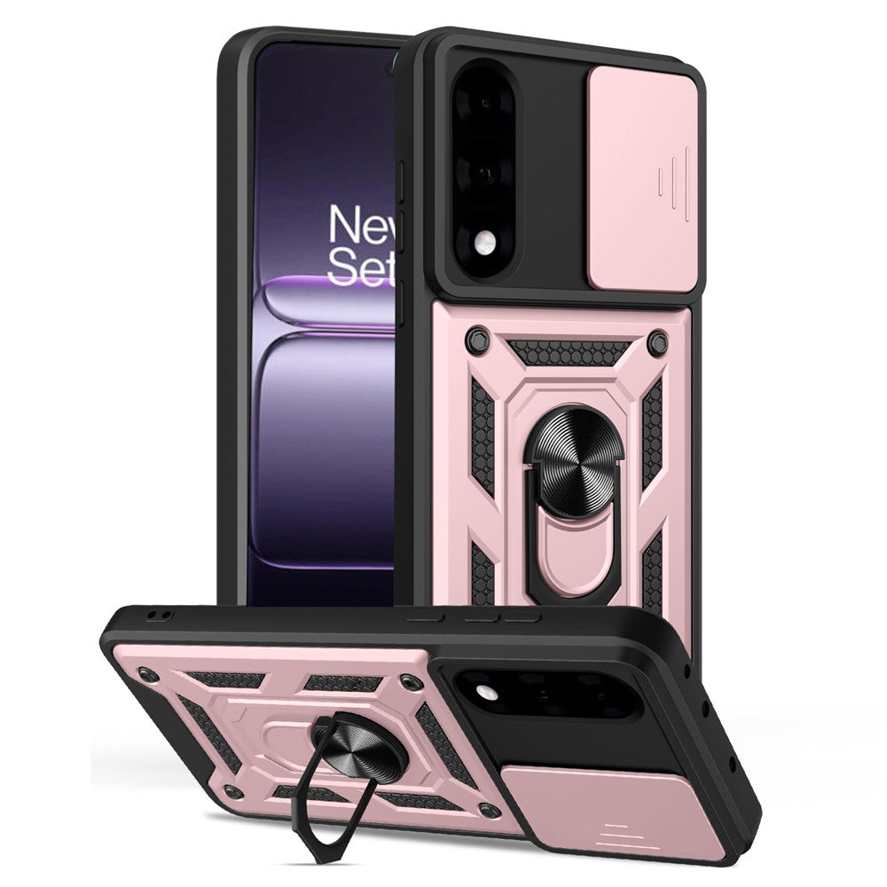 PC + TPU Case with Slide Camera Lid Kickstand Phone Cover - For OnePlus Nord 5