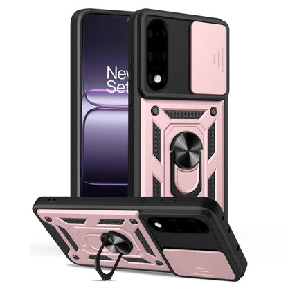 PC + TPU Case with Slide Camera Lid Kickstand Phone Cover - For OnePlus Nord 5
