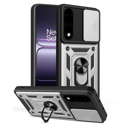 PC + TPU Case with Slide Camera Lid Kickstand Phone Cover - For OnePlus Nord 5