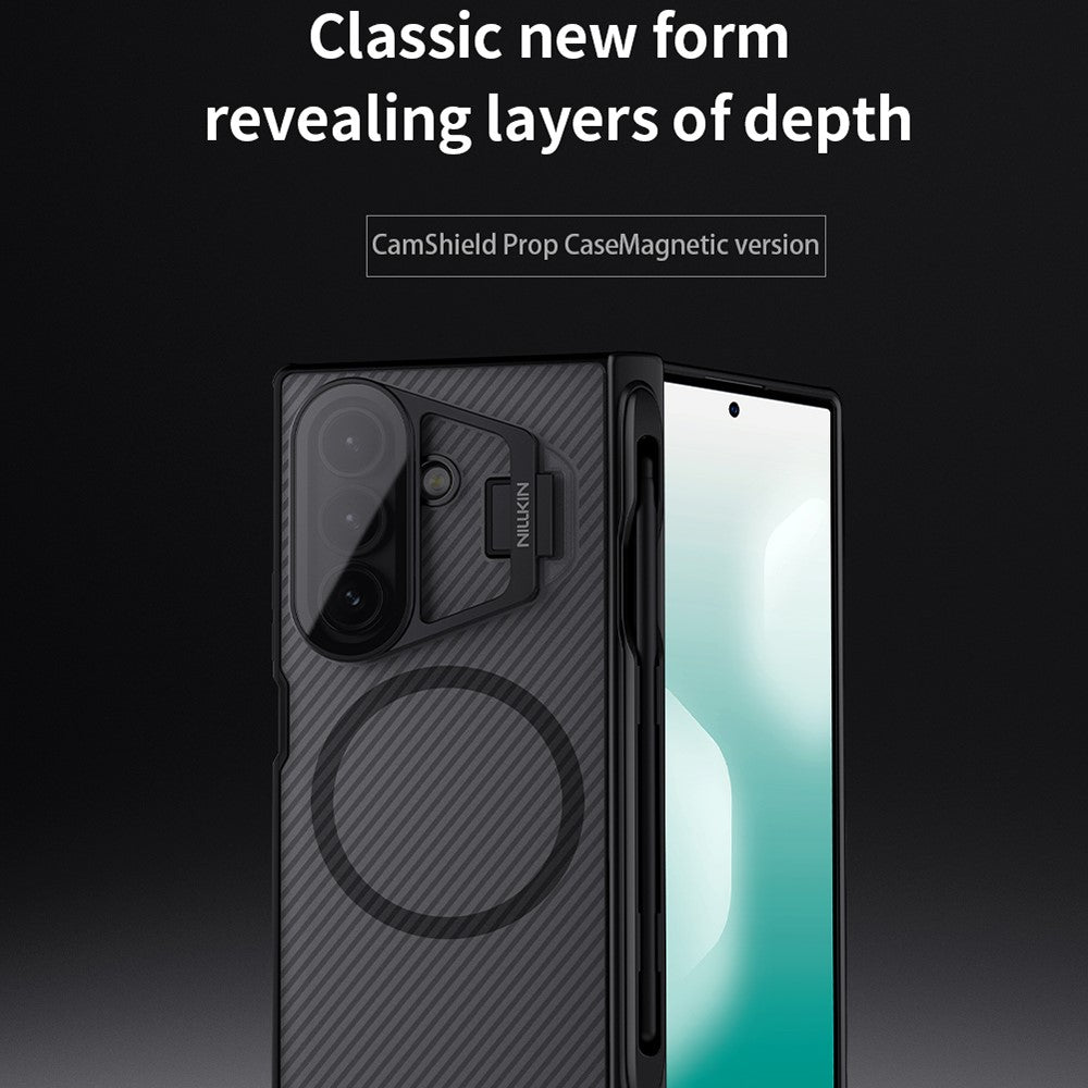 Nillkin CamShield Prop Magnetic Translucent Series Case with Stylus Pen - For Samsung Galaxy Z Fold7