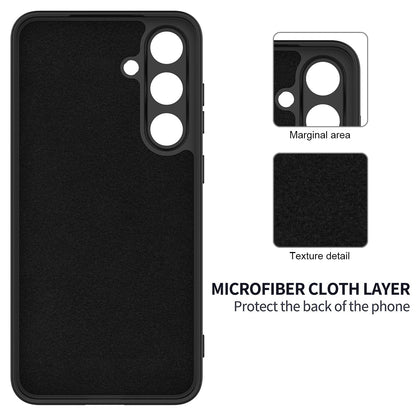 Liquid Silicone Case Phone Back Cover with Hand Strap - For Samsung Galaxy S25 FE