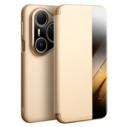 Qialino Genuine Cow Leather Window View Full Wallet Case - For Huawei Pura 80 Pro / 80 Pro+