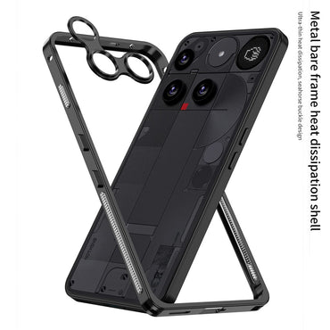 Bumper Case Metal Frame Heat Dissipation Cover with Lens Protector - For Nothing Phone (3)