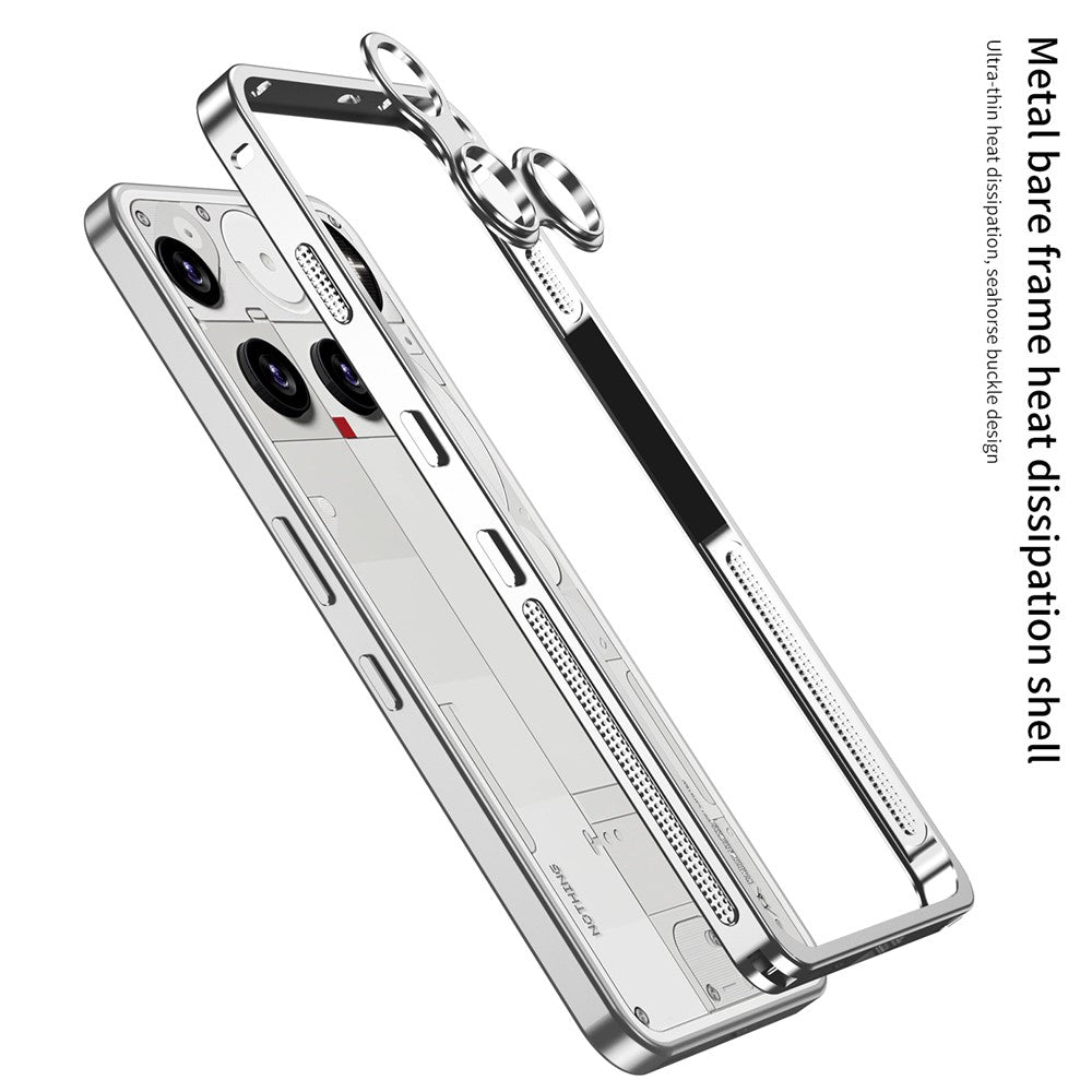 Bumper Case Metal Frame Heat Dissipation Cover with Lens Protector - For Nothing Phone (3)