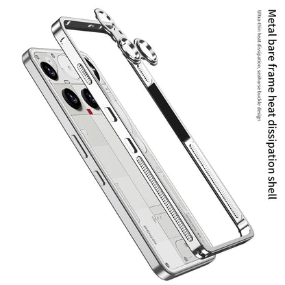 Bumper Case Metal Frame Heat Dissipation Cover with Lens Protector - For Nothing Phone (3)