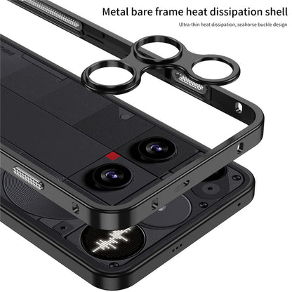Bumper Case Metal Frame Heat Dissipation Cover with Lens Protector - For Nothing Phone (3)