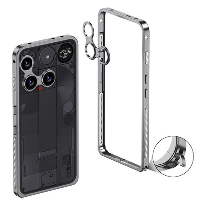 Bumper Case Metal Frame Heat Dissipation Cover with Lens Protector - For Nothing Phone (3)
