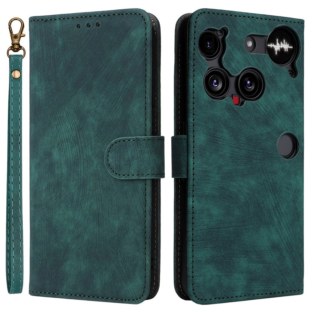 Wallet RFID Blocking PU Leather Phone Case Cover Stand with Strap - For Nothing Phone (3)