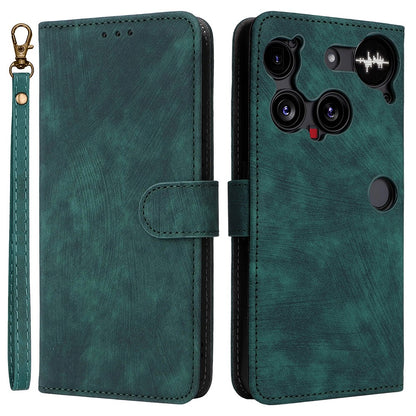 Wallet RFID Blocking PU Leather Phone Case Cover Stand with Strap - For Nothing Phone (3)