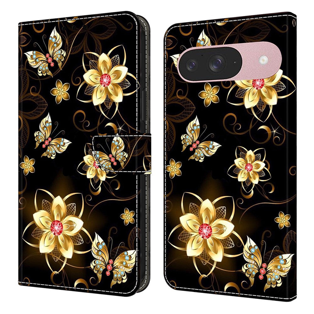 Pattern Printing PU Leather Wallet Case - For Google Pixel 10 Pro / 10