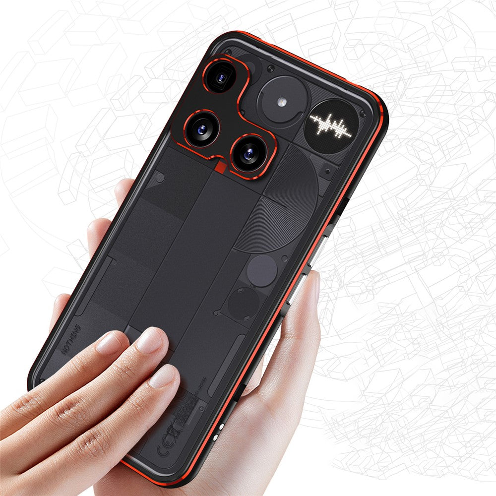 Metal Frame Bumper Case with Camera Lens Guard - For Nothing Phone (3)