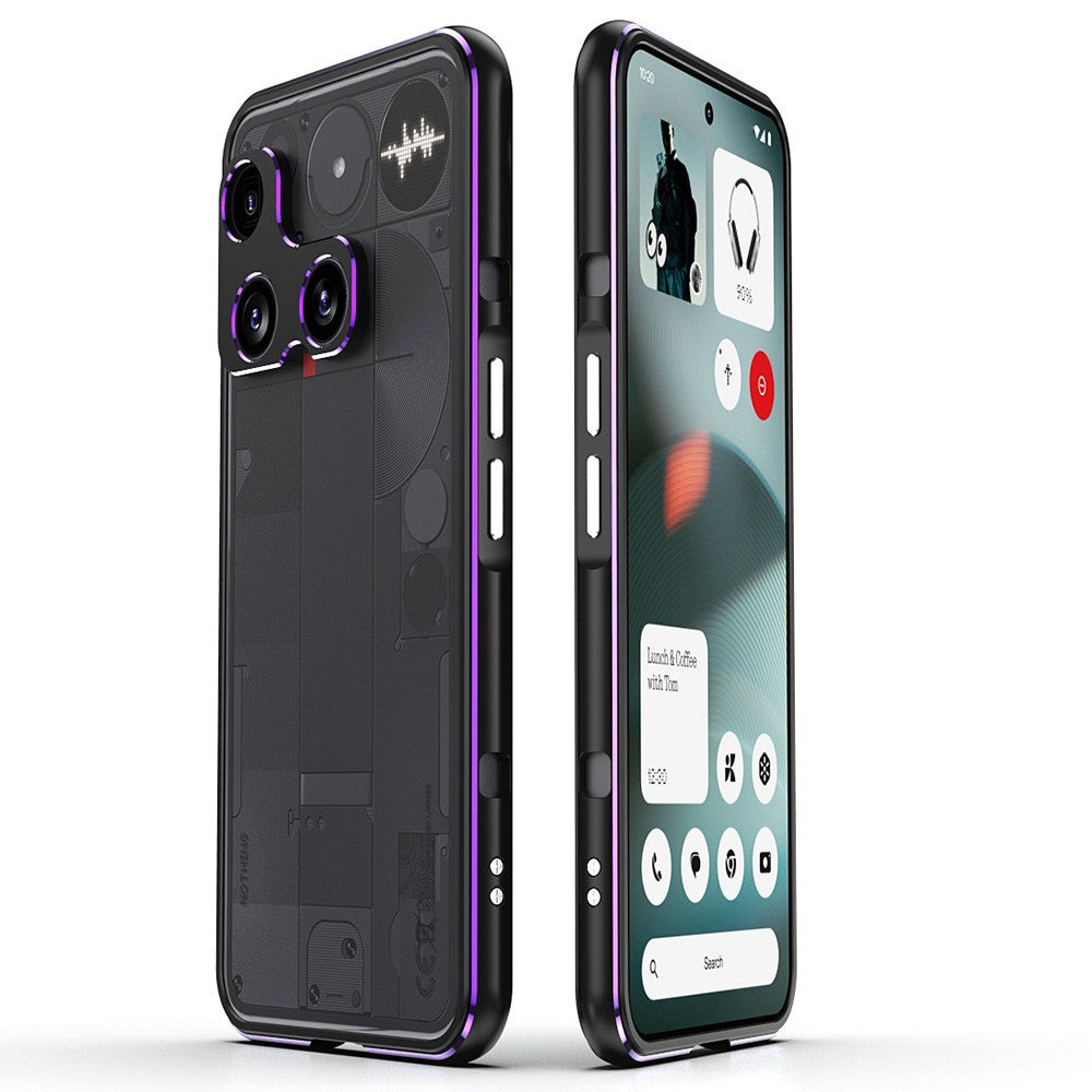 Metal Frame Bumper Case with Camera Lens Guard - For Nothing Phone (3)