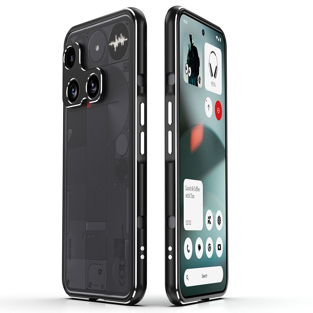 Metal Frame Bumper Case with Camera Lens Guard - For Nothing Phone (3)