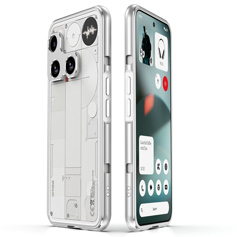 Metal Frame Bumper Case with Camera Lens Guard - For Nothing Phone (3)