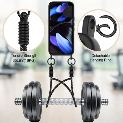 Liquid Silicone Case with Card Slot and Short Strap - For Google Pixel 9