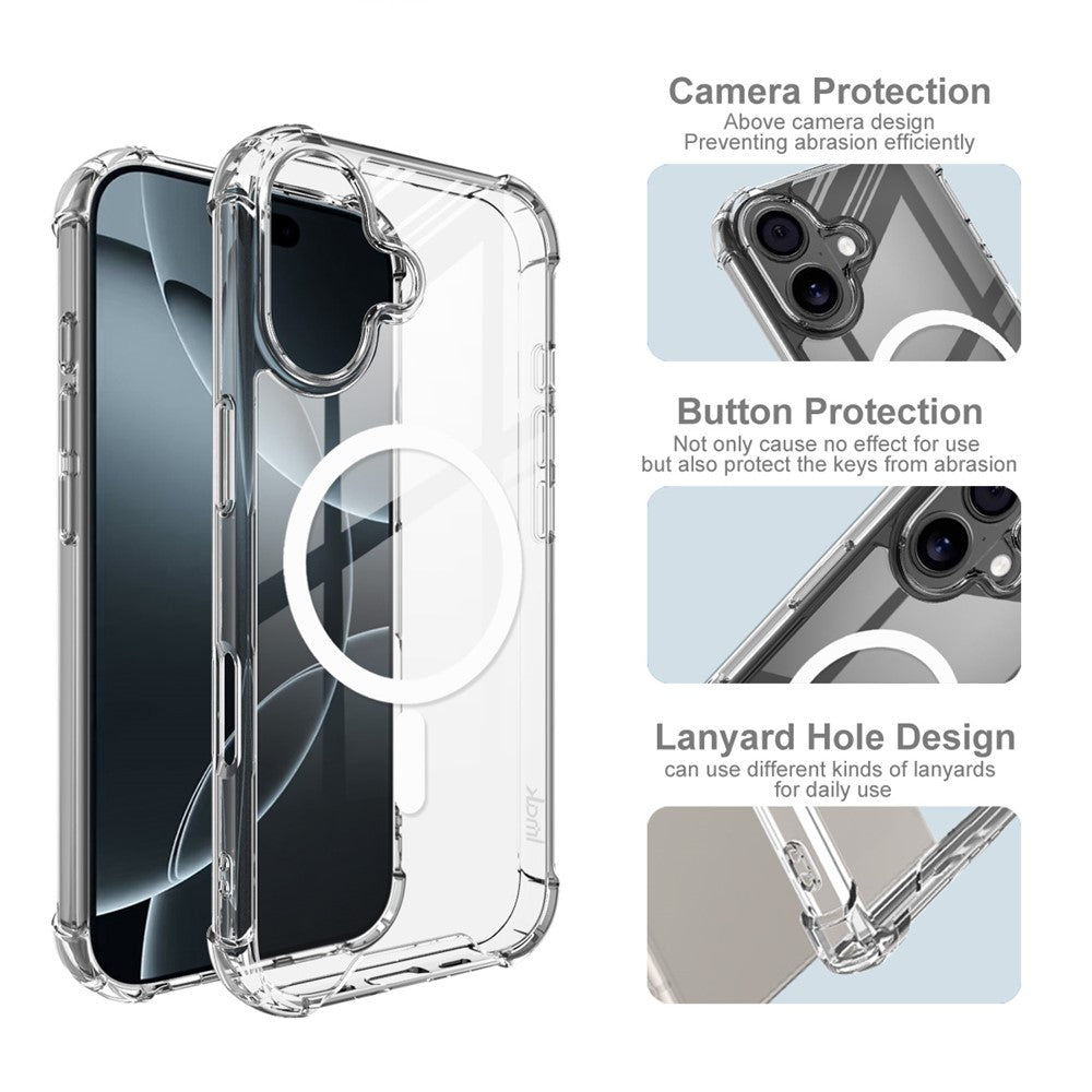 Imak PC TPU Clear Case Compatible with MagSafe - For iPhone 17