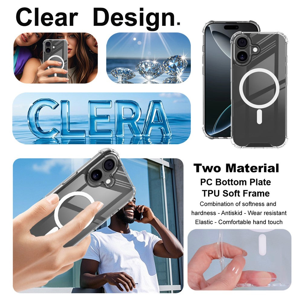 Imak PC TPU Clear Case Compatible with MagSafe - For iPhone 17