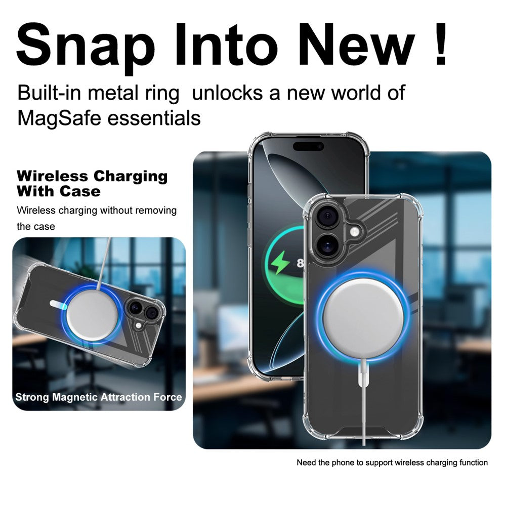 Imak PC TPU Clear Case Compatible with MagSafe - For iPhone 17