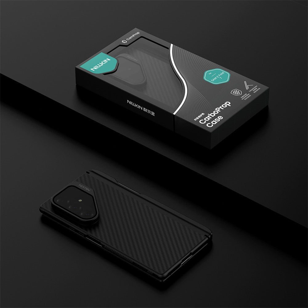 Nillkin CarboProp Magnetic Case Clear Black Lens Lid Aramid Fiber Phone Cover with Stylus Pen - For Samsung Galaxy Z Fold7