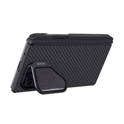 Nillkin CarboProp Magnetic Case Clear Black Lens Lid Aramid Fiber Phone Cover with Stylus Pen - For Samsung Galaxy Z Fold7
