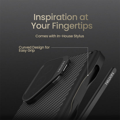 Nillkin CarboProp Magnetic Case Clear Black Lens Lid Aramid Fiber Phone Cover with Stylus Pen - For Samsung Galaxy Z Fold7