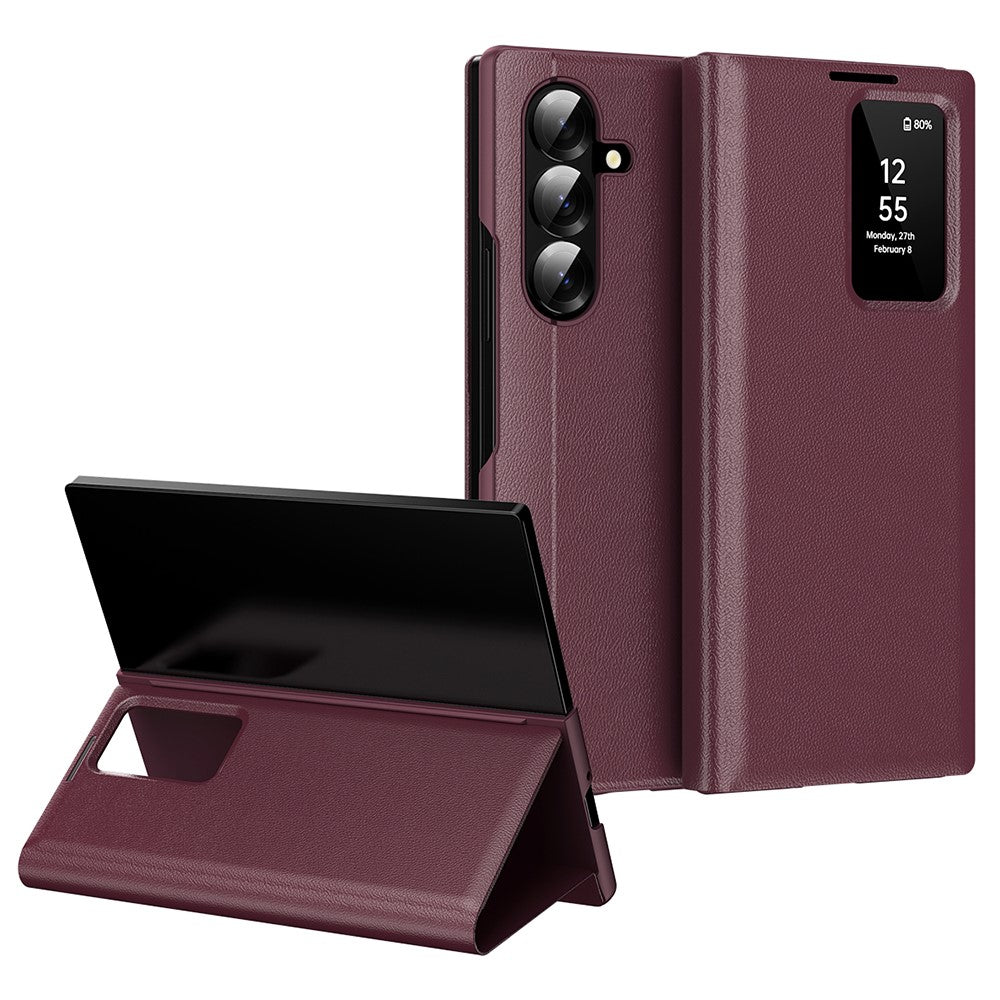 View Window PU Leather Wallet Case - For Samsung Galaxy Z Fold7