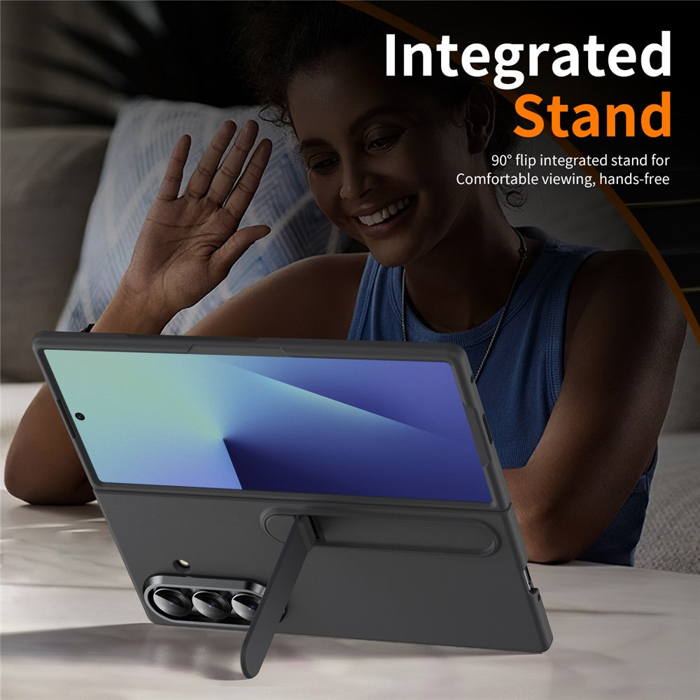 Kickstand PC Cover with Tempered Glass Case - For Samsung Galaxy Z Fold7