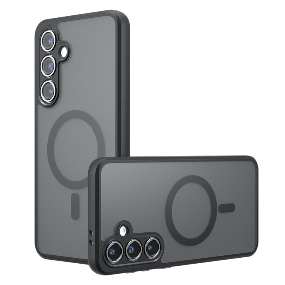 TPU + PC MagSafe Matte Black Phone Case - For Samsung Galaxy S25