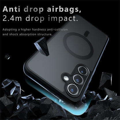 TPU + PC MagSafe Matte Black Phone Case - For Samsung Galaxy S25