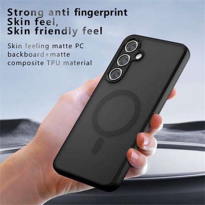 TPU + PC MagSafe Matte Black Phone Case - For Samsung Galaxy S25