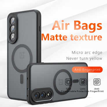 TPU + PC Matte Black Case Compatible with MagSafe - For OnePlus Nord 5 / Ace 5 Ultra