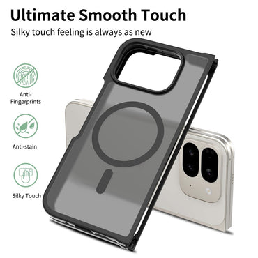 TPU Frame Acrylic Back Case Compatible with MagSafe - For Google Pixel 10 Pro Fold