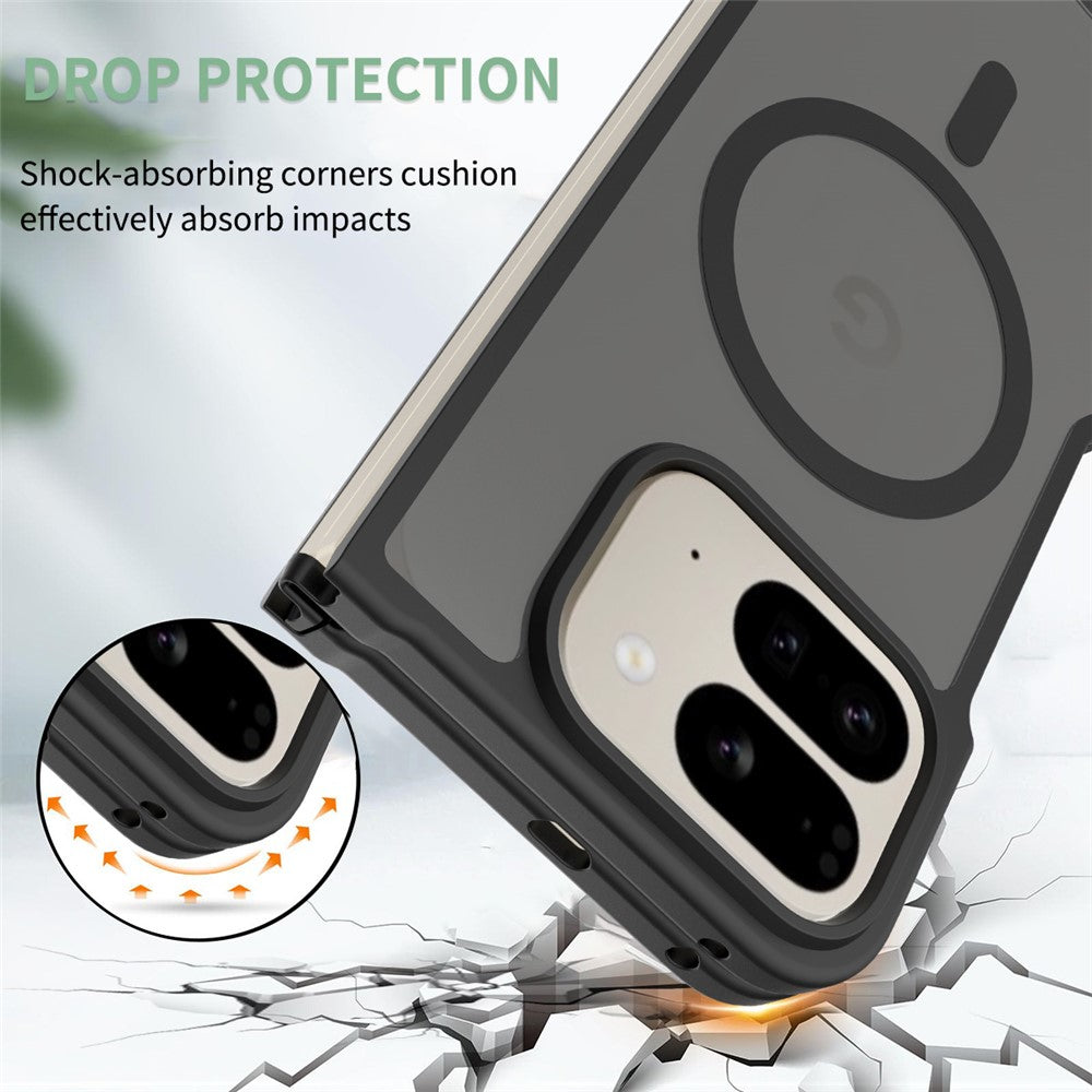 TPU Frame Acrylic Back Case Compatible with MagSafe - For Google Pixel 10 Pro Fold
