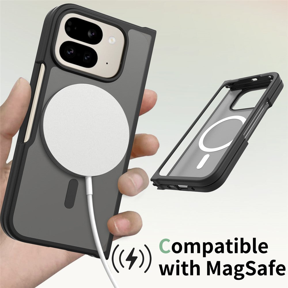 TPU Frame Acrylic Back Case Compatible with MagSafe - For Google Pixel 10 Pro Fold